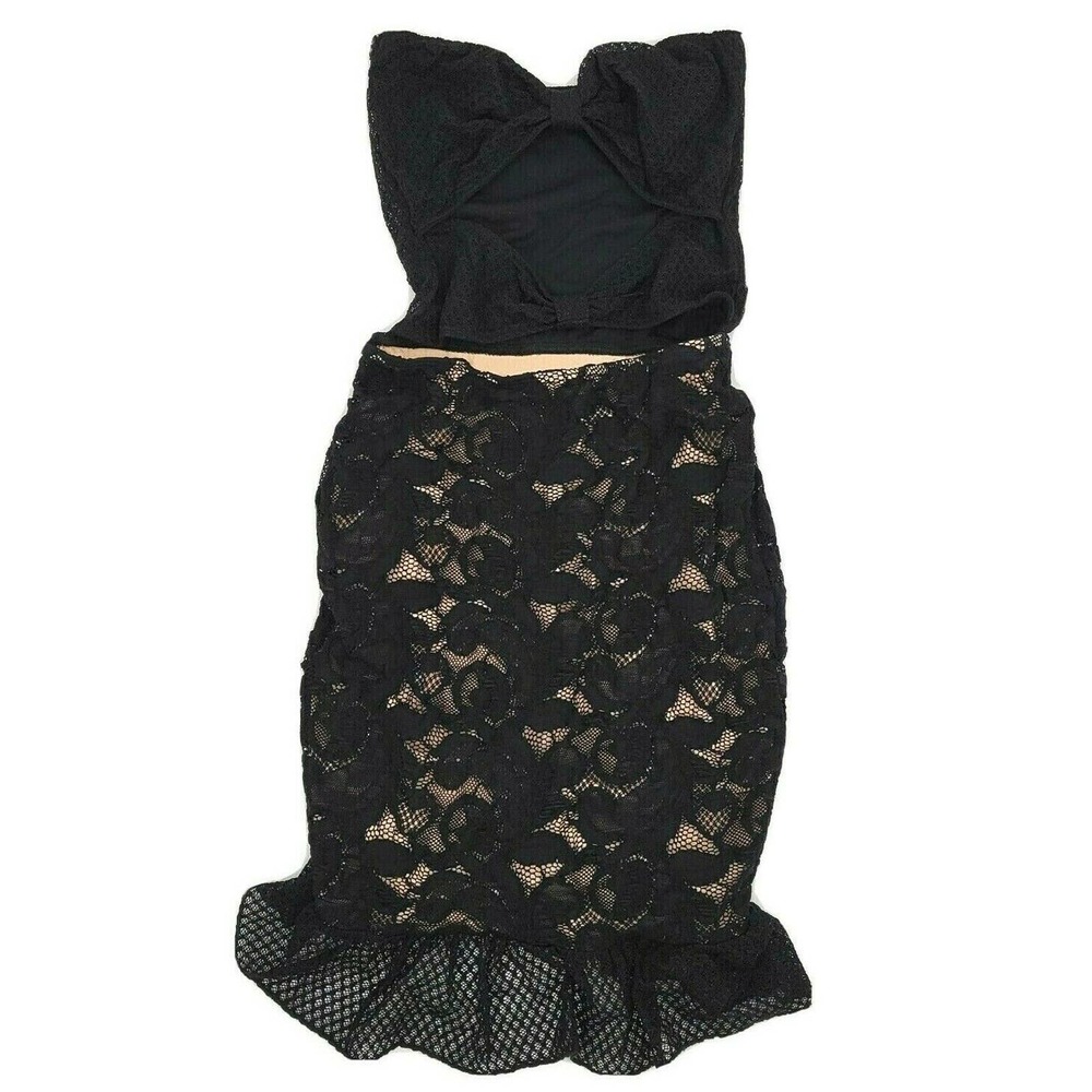 Nightcap Clothing Bowtie Front Mini Dress Lace